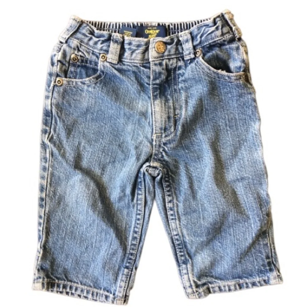 Oshkosh B’Gosh Denim Blue Jeans Elastic Waist Sz 6-9 Mo Baby